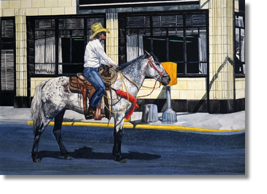 Cowboy
watercolour & gouache on illustration board
43 x 32 cm