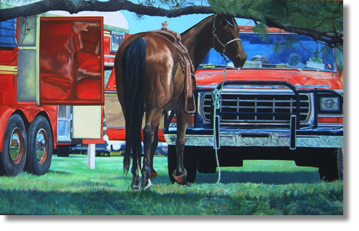 Rodeo Scene, Cheyenne
oil on canvas
122 x 76 cm