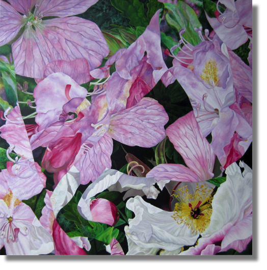 Pinks
oil on canvas
91 x 91 cm