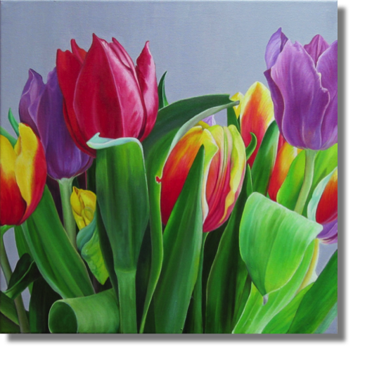 Tulips
oil on canvas
51 x 51 cm